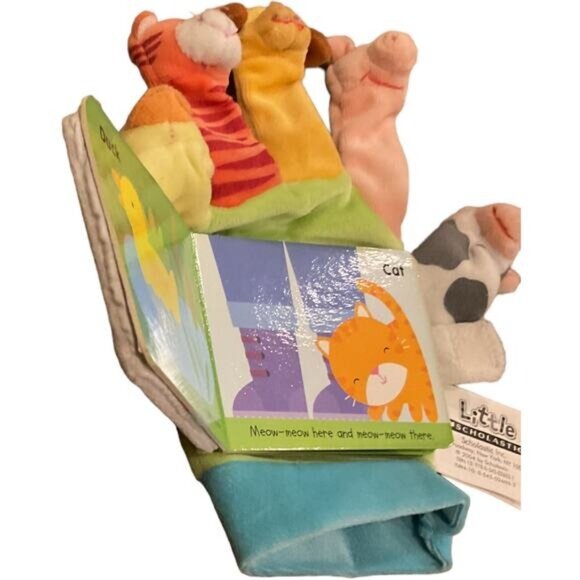 Old MacDonald Had A Farm Interactive Plush Hand Puppet Book By Little Scholastic - Picture 5 of 7